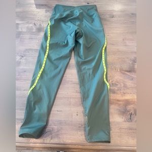 Olive green neon stripe adidas prime green leggings